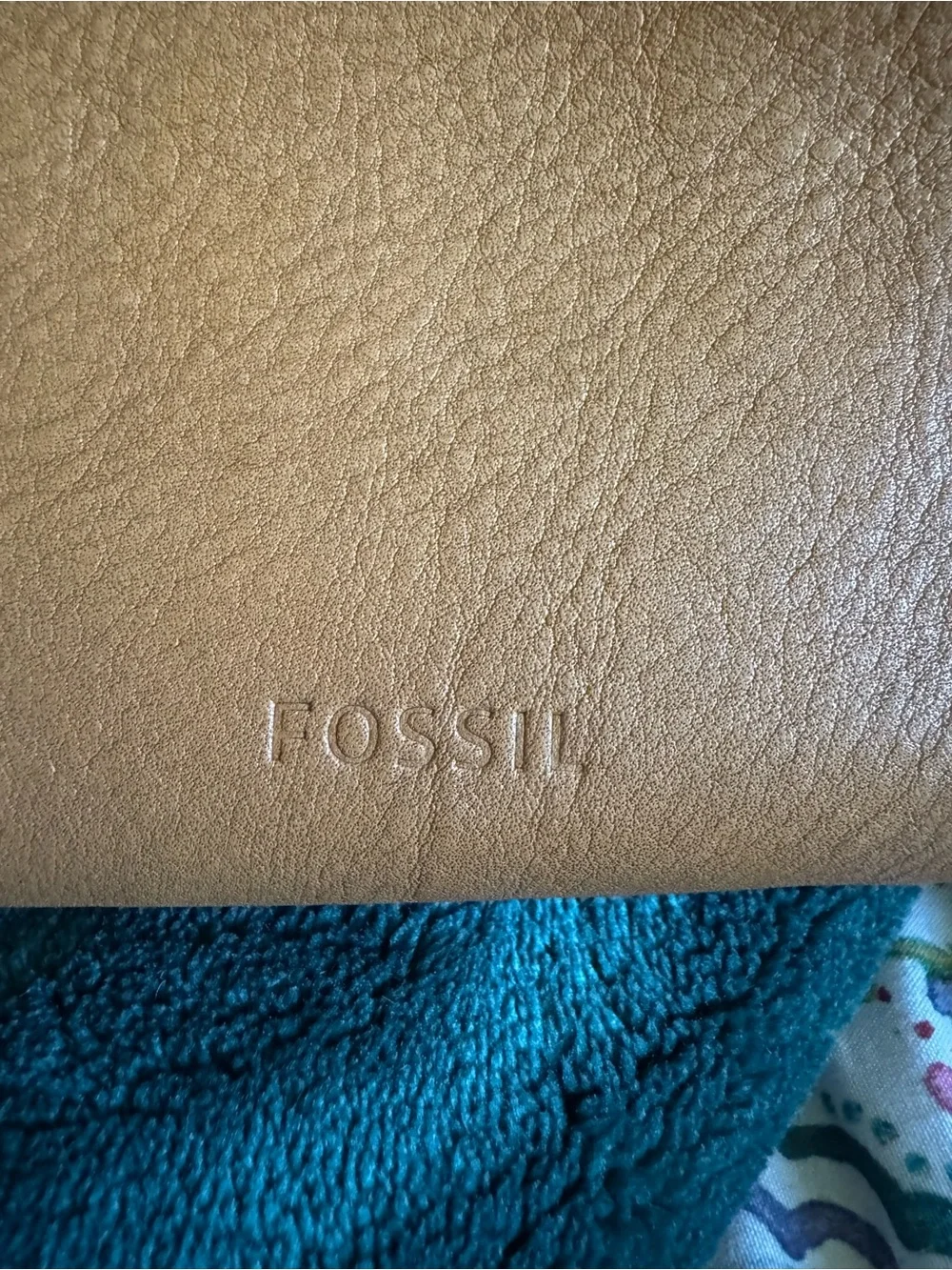 Fossil Cognac Leather Shoulder Bag